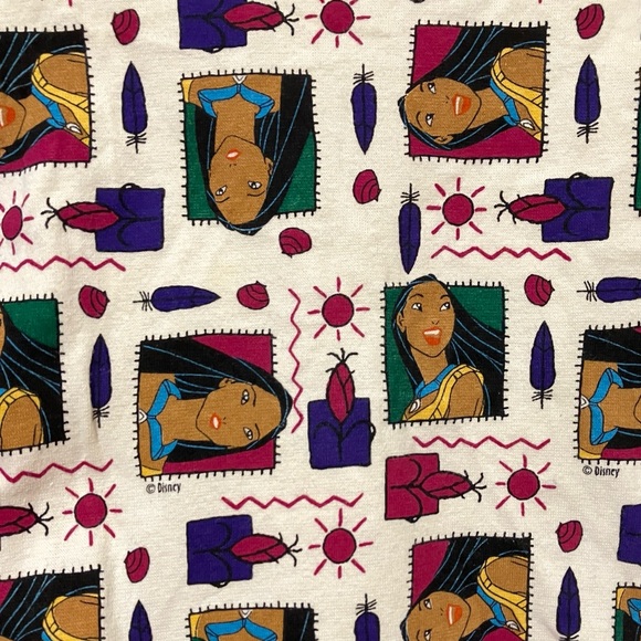 Vintage 90's Disney Pocahontas All Over Print Bodysuit - Picture 3 of 15